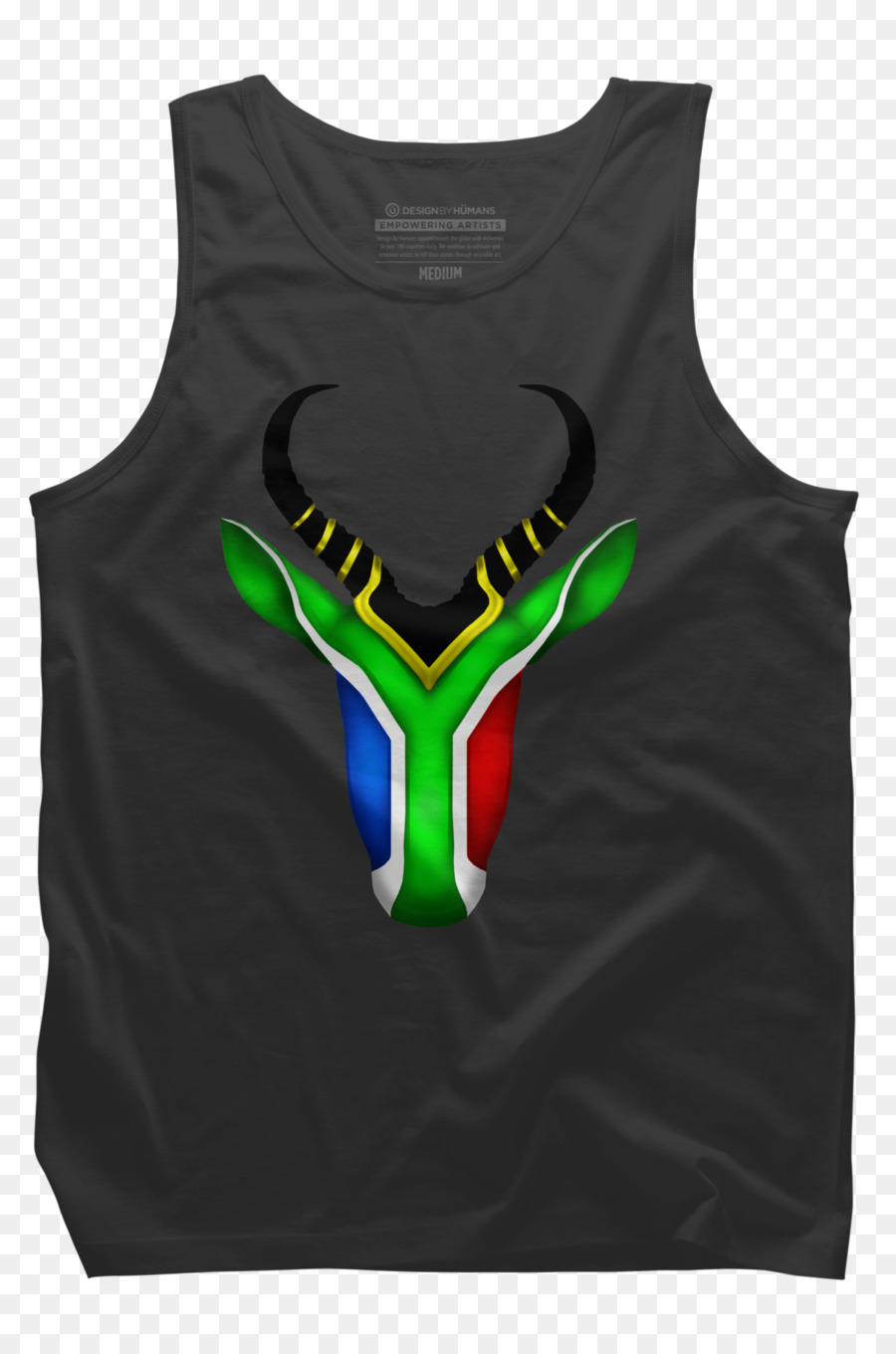 T-shirt Ärmelloses shirt Flag of South Afrika Springbock - T Shirt