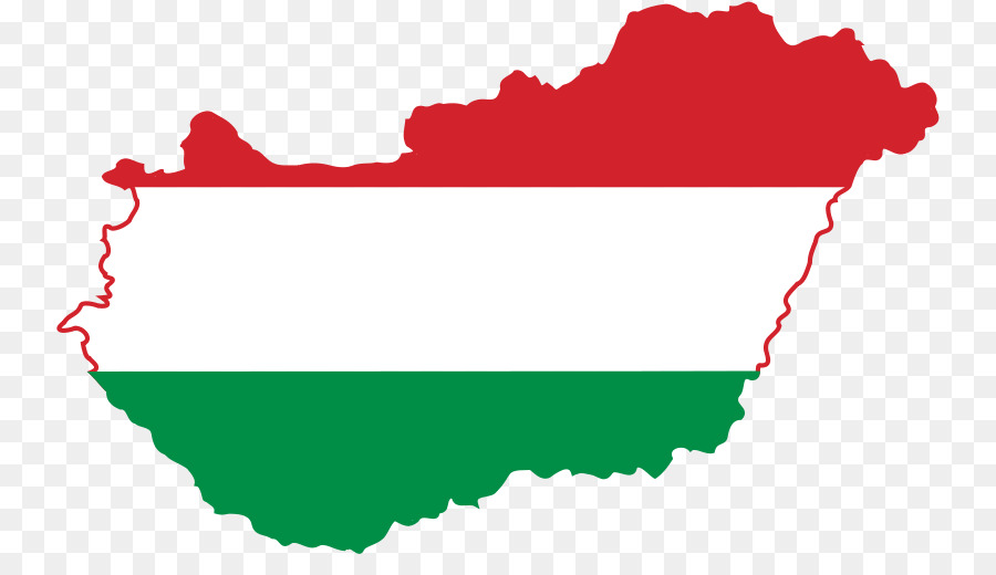 Bandiera dell'Ungheria Repubblica popolare ungherese sulla Mappa - mappa