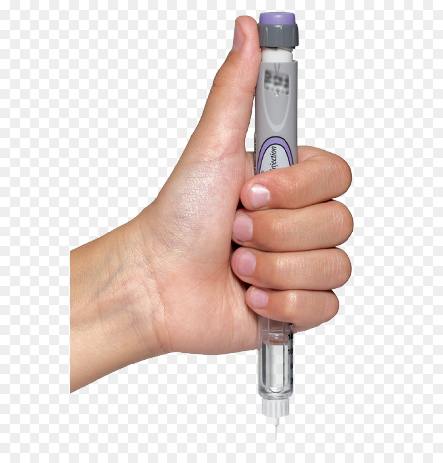 Insulin degludec Insulin pen Insulin glargine Einspritzung - die hand, die einen Stift hält