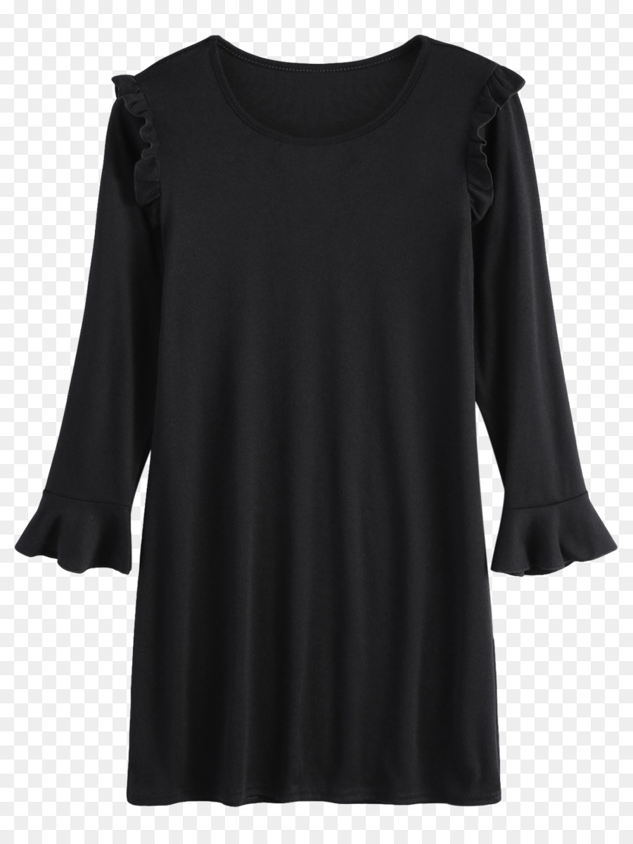 Maxi-Kleid T-shirt-Polo-Ausschnitt Ärmel - Kleid