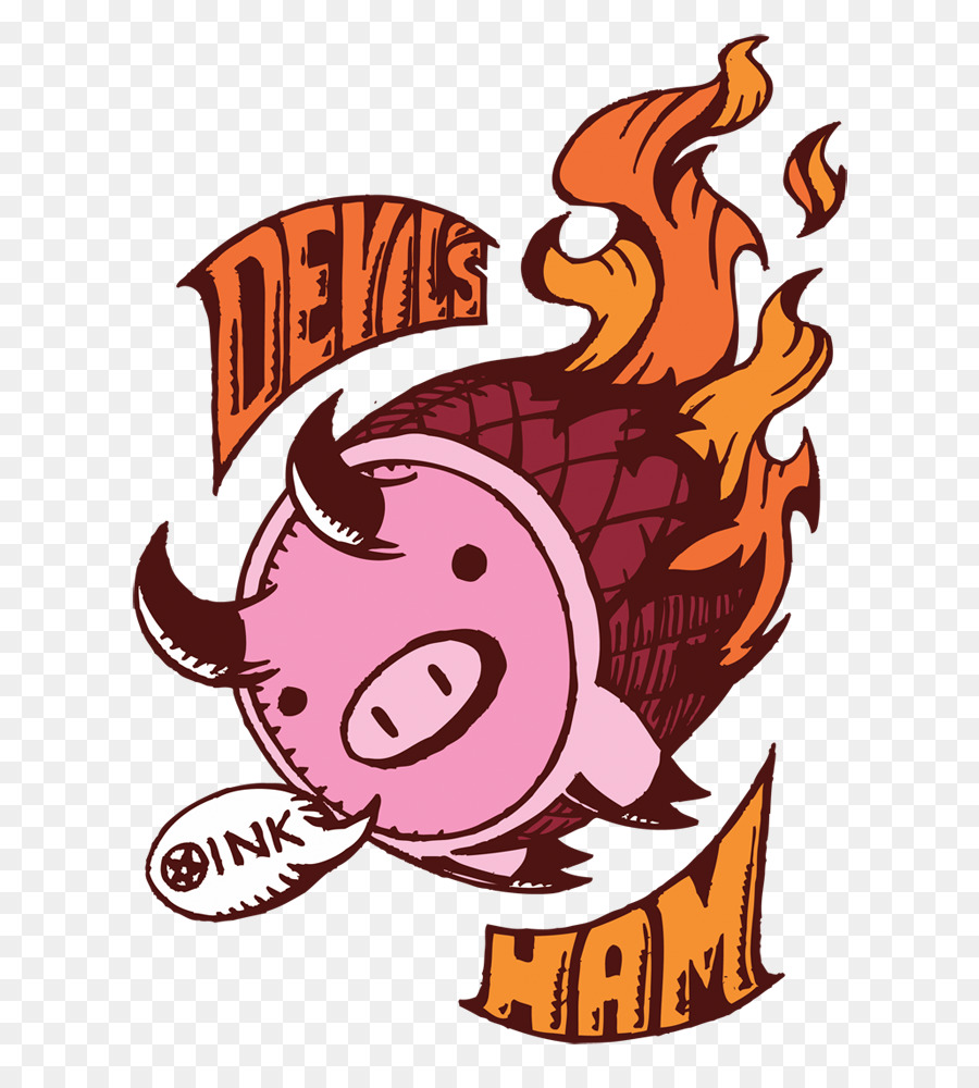 Schwein-Cartoon-Zeichnung - cartoon Teufel