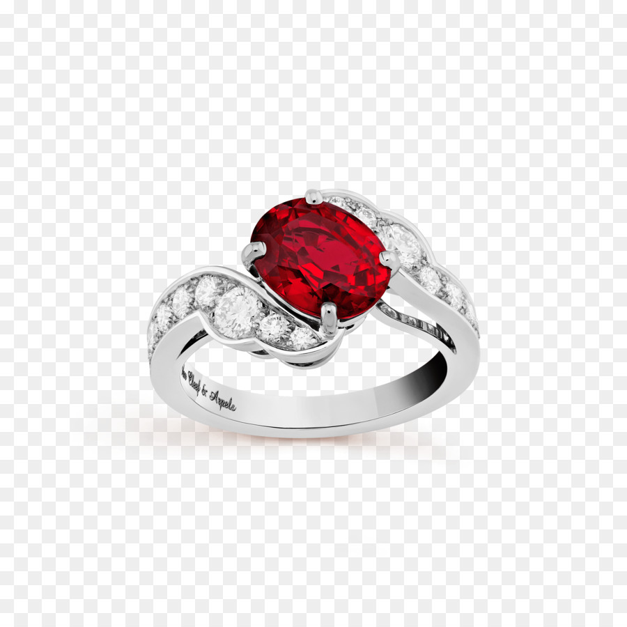 Ruby Engagement ring-Karat-Diamant - Rubin