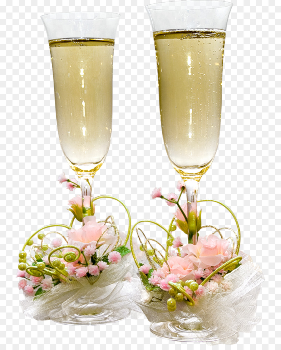 Con un bicchiere di Champagne Coppa di Vino - felice compleanno