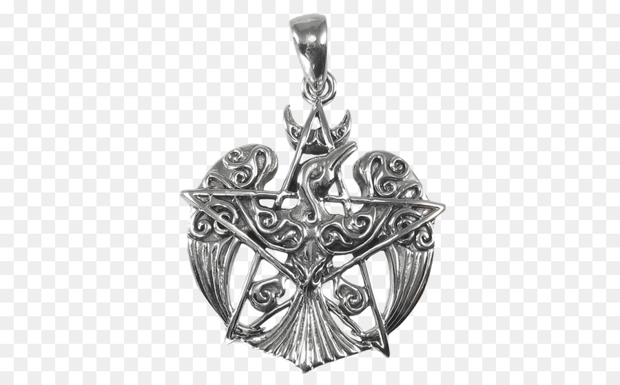 Medaillon Charms & Anhänger Wicca Sterling-Silber Pentagramm - Silber
