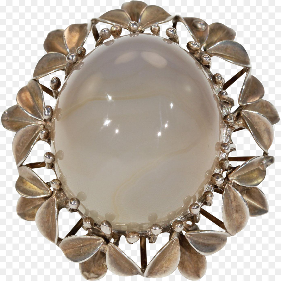 Gemstone Jewellery Estate jewelry Silver Brooch - pietra di agata