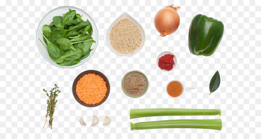 Verdure in foglie cucina Vegetariana, Dieta alimentare, alimenti Naturali - Zuppa di lenticchie