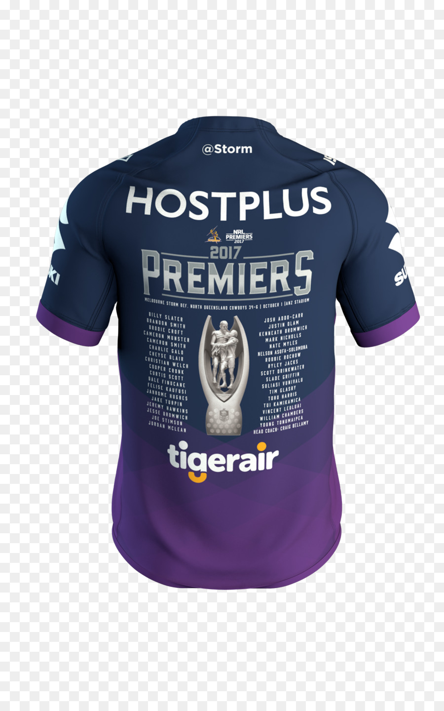 Jersey Melbourne Storm T-Shirt Wests Tigers 2017 NRL Grand Final - T Shirt