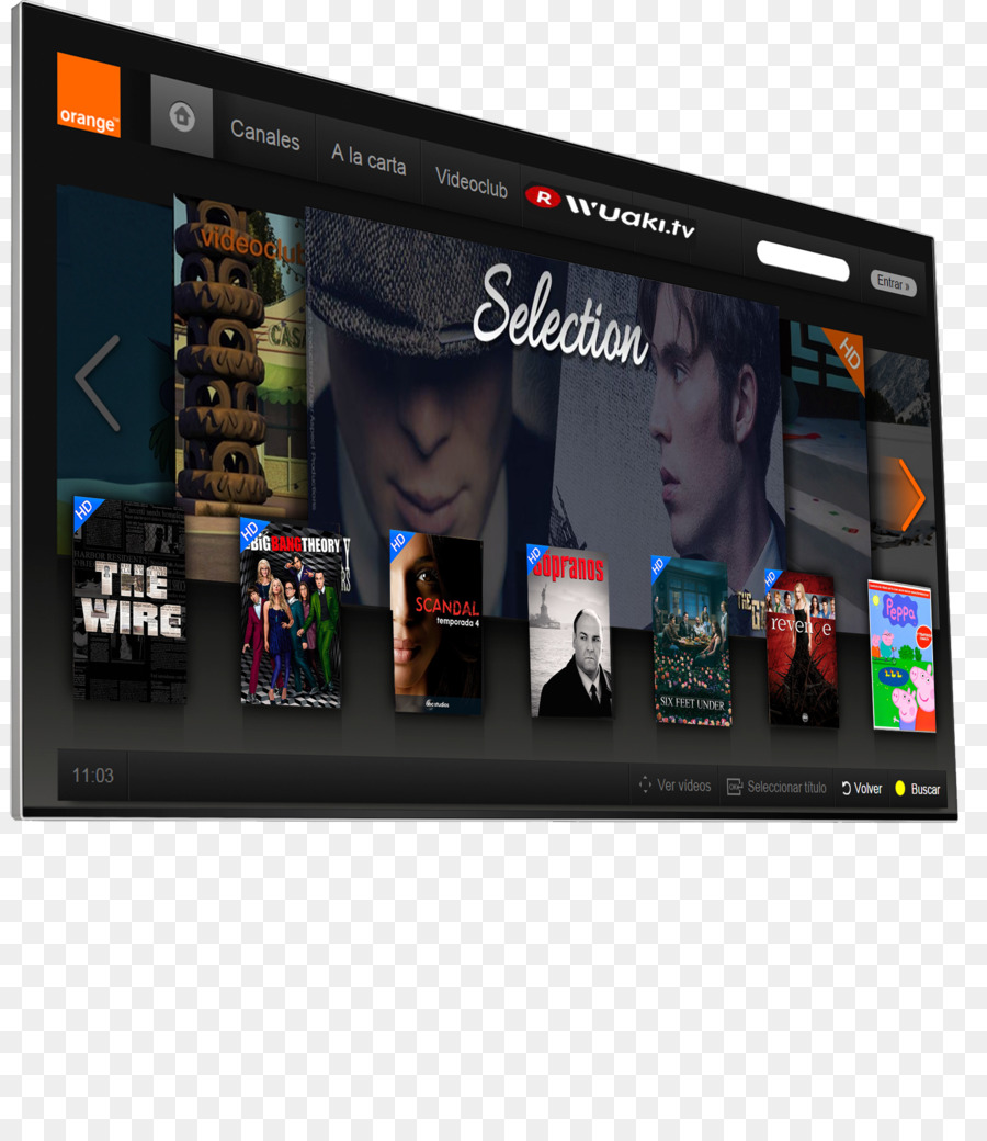 La televisione digitale Jazzbox a schermo Piatto La TV d'Orange - Smart TV