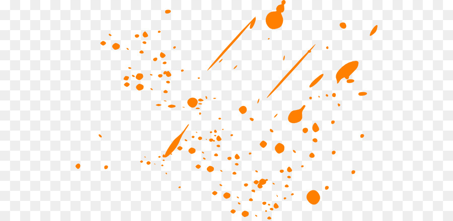 Vernice di Colore Clip art - splash arancione