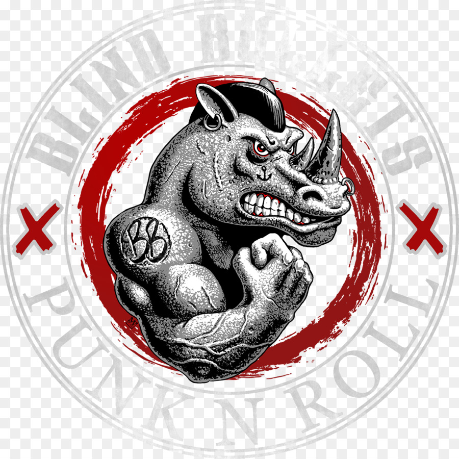 Rhinoceros Logo T-shirt Animale Font - cieco