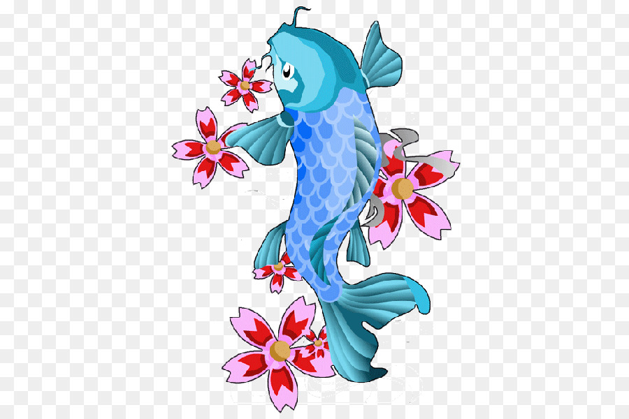 Farfalla Koi Tattoo Flash Di Pesce - koi pesce