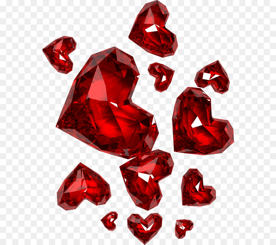 Amore Cuori Di Cristallo Di Quarzo Rosso - pietre preziose