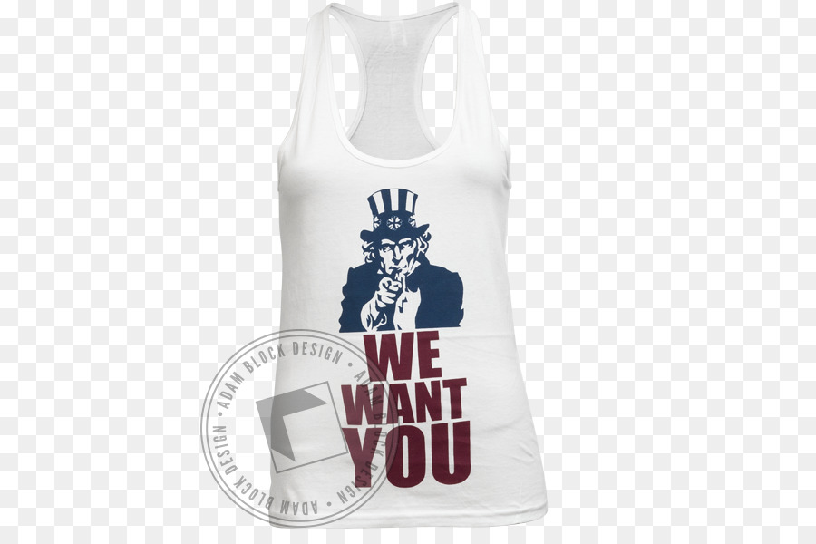 T-shirt Uncle Sam Ärmelloses shirt Text - wir brauchen Sie