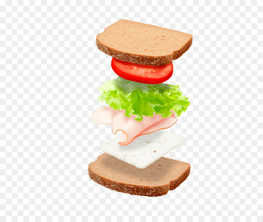 Sandwich al prosciutto e formaggio Adelgaza y cuida tu cuerpo comiendo sano panino prima Colazione Fast food Hamburger - Nutrizionista
