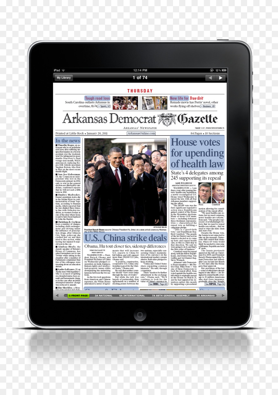 Digitaler Journalismus-Display-Werbung Handheld-Geräte - Gazette