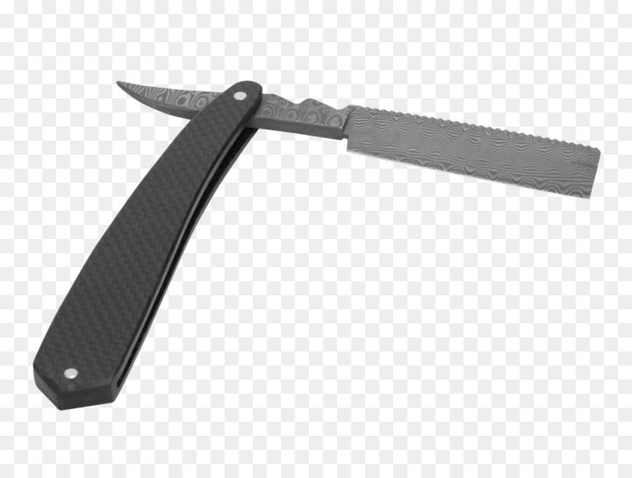Utility-Messer Damascus Blade Carbon Fasern Rasiermesser - Kohlefaser