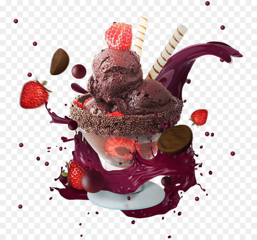 Eisbecher schokoladeneis Açaí-Palme-Restaurant - Eis