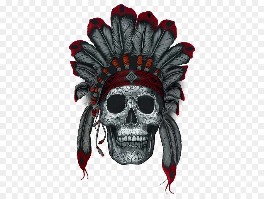 Felpa Giorno dei Morti T-shirt Calavera Nativi Americani negli Stati Uniti - indiani d'america