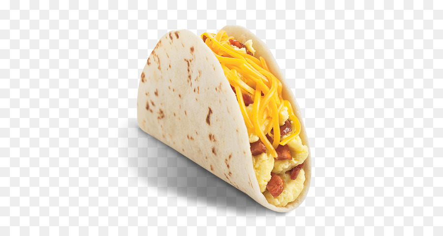 Fast-food-Frühstück Taco Speck, ei und Käse sandwich, Rösti - Frühstück Essen