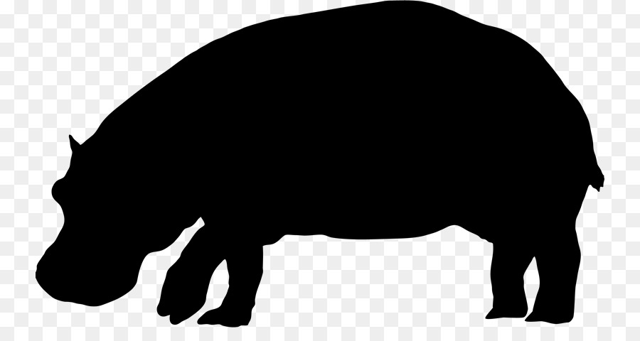 Schwein Hippopotamus Silhouette Clip art - Hippo Fiona