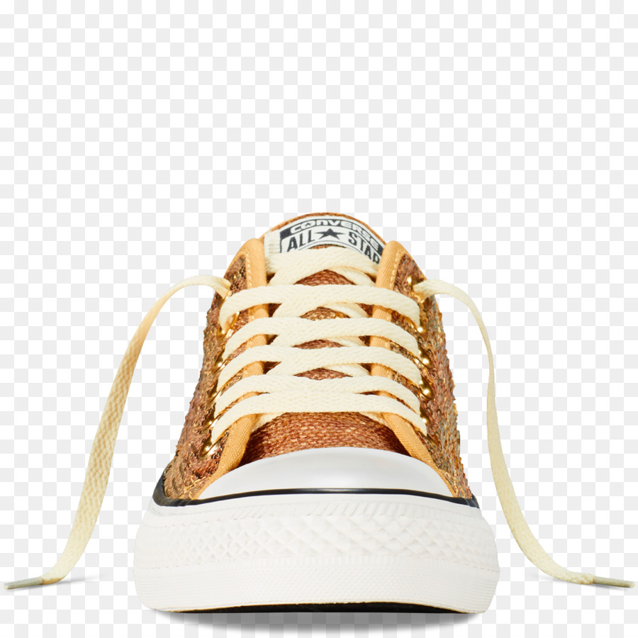 Sneaker Schuh Beige - gold Pailletten