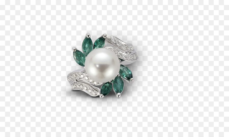 Pearl Emerald Gold Diamant Schmuck - Smaragd
