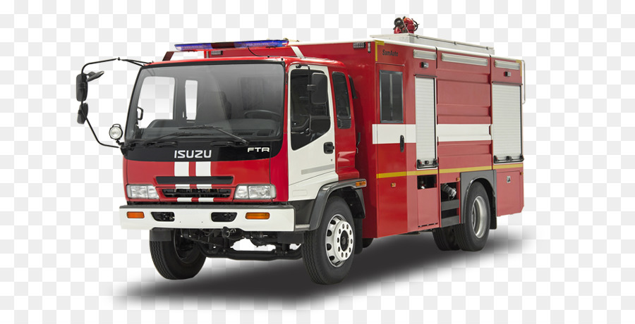 Incendio del motore di Isuzu Motors Ltd. Auto vigili del Fuoco vigili del fuoco - auto