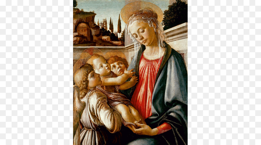 Madonna col Bambino e Due Angeli Sandro Botticelli, Madonna con Bambino e un Angelo, Vergine con Bambino e Due Angeli - pittura