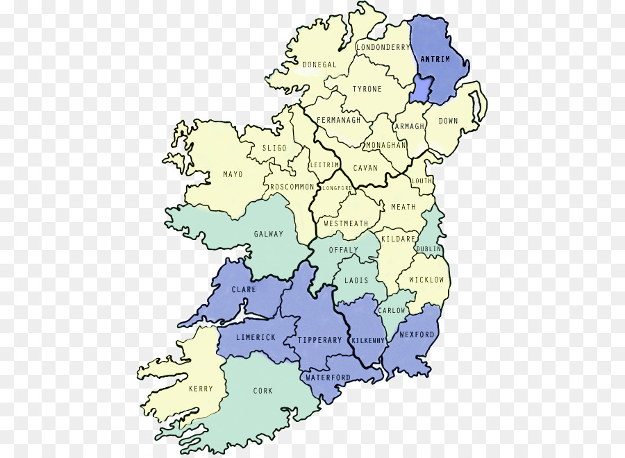Contee dell'Irlanda, Irlandese, Mappa della Contea di - altri