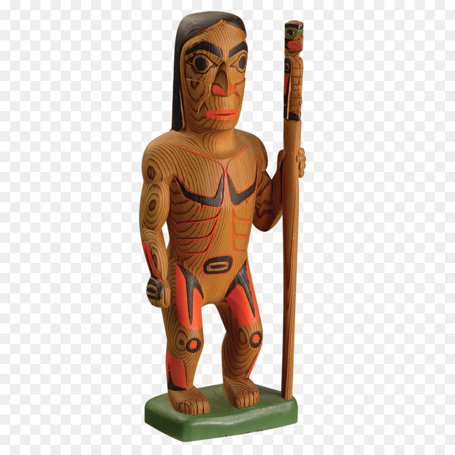 La scultura artistica Statuetta scultura in Legno Nativi Americani negli Stati Uniti - Intaglio del legno