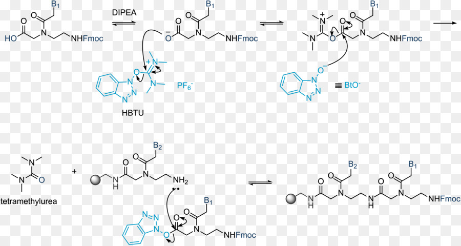 Peptid-Synthese HATU an der Festen phase Synthese von Peptid-Nukleinsäure-Hydroxybenzotriazole - andere