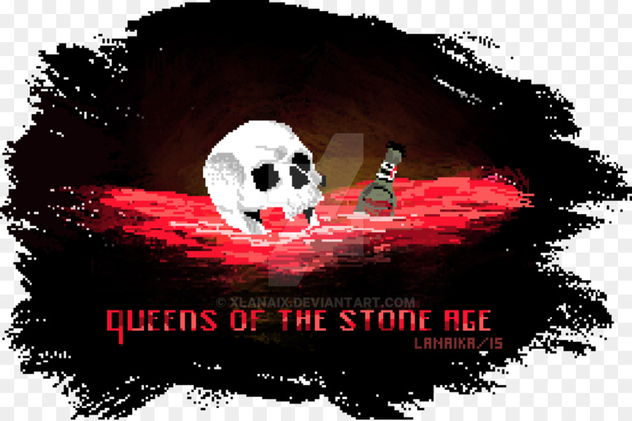 Queens of the Stone Age Schurken World-Tour-Pixel-Kunst - Steinzeit