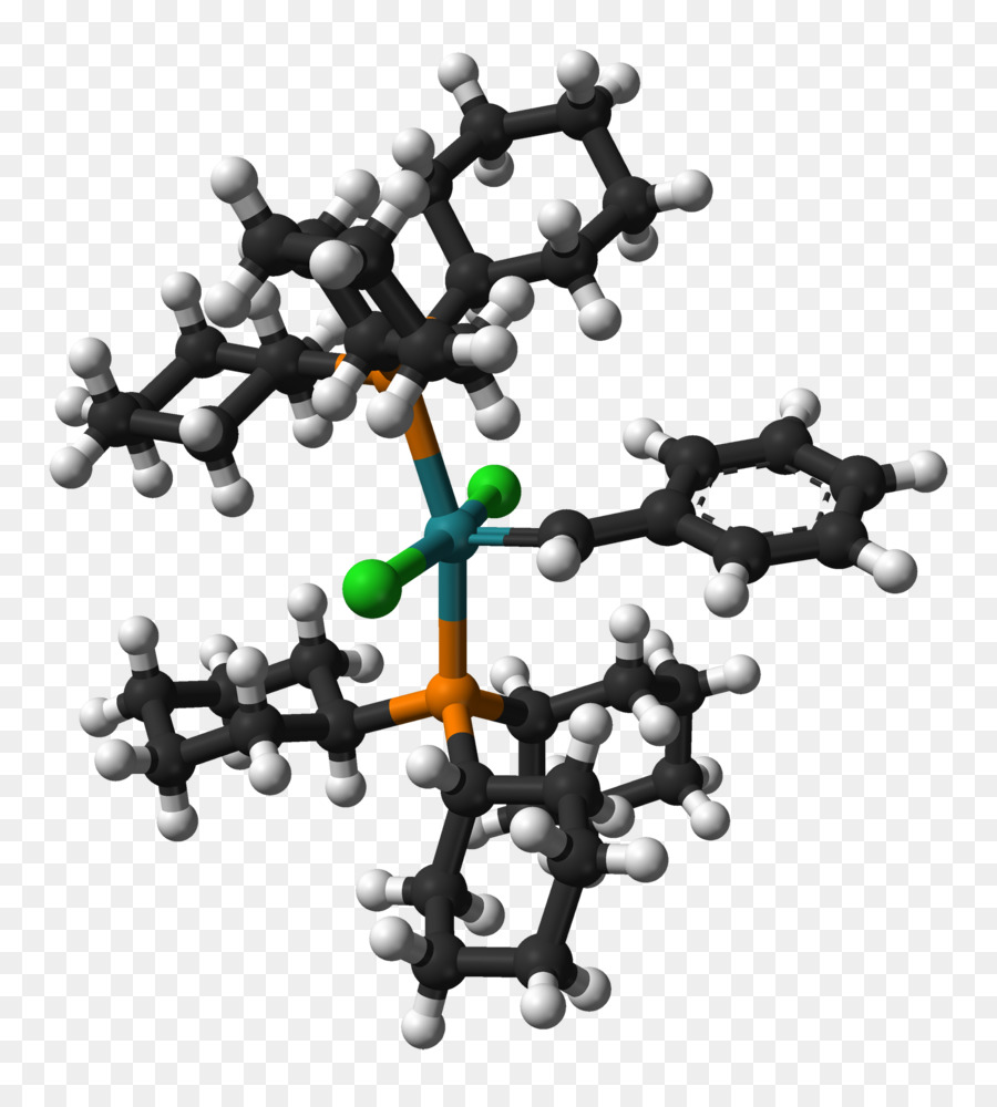 Grubbs' catalizzatore di Ball-and-stick modello di Molecola Organometallic chemistry chimica Organica - chimica organica