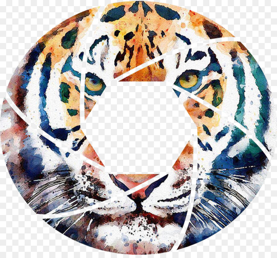 Tiger Aquarell-Malerei, Kunst - Foto box