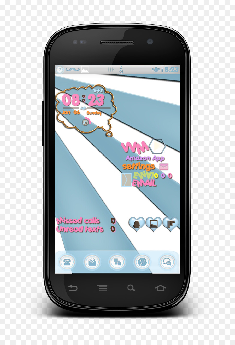 Feature-phone-Smartphone Nexus S Handheld-Multimedia-Geräte - Statusleiste