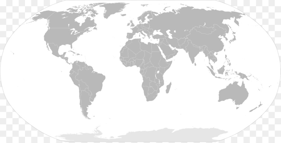 Mappa del mondo mappa Vuota proiezione di Mollweide - mappa