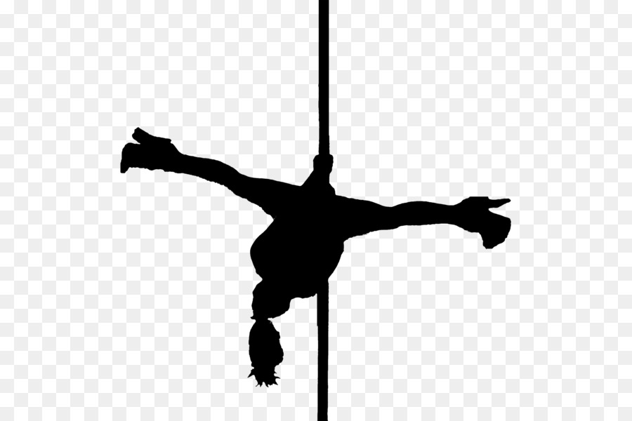 Silhouette di Pole dance - ballerino del palo