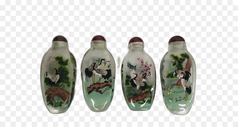 Schnupftabak-Flasche Glas Vase - von hand bemalt, thailand