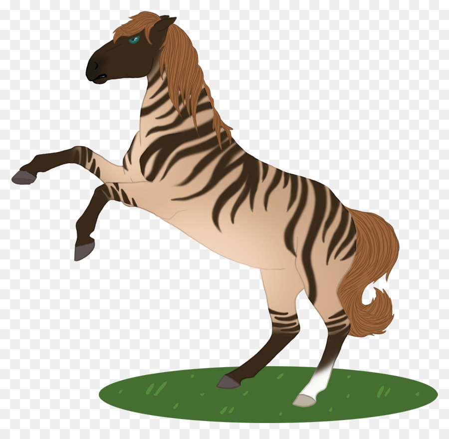 Mustang Quagga Mane Pack Zebra animale - tigre feroce