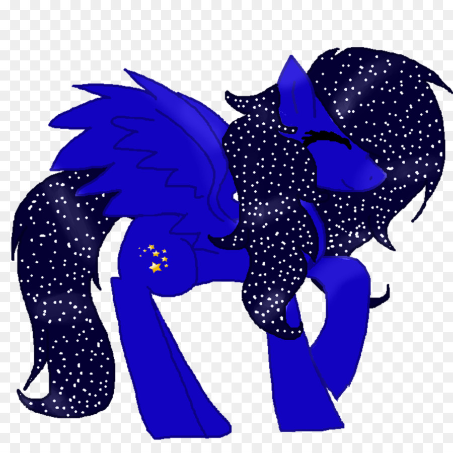 Cavallo blu Cobalto Clip art - galassia e le stelle