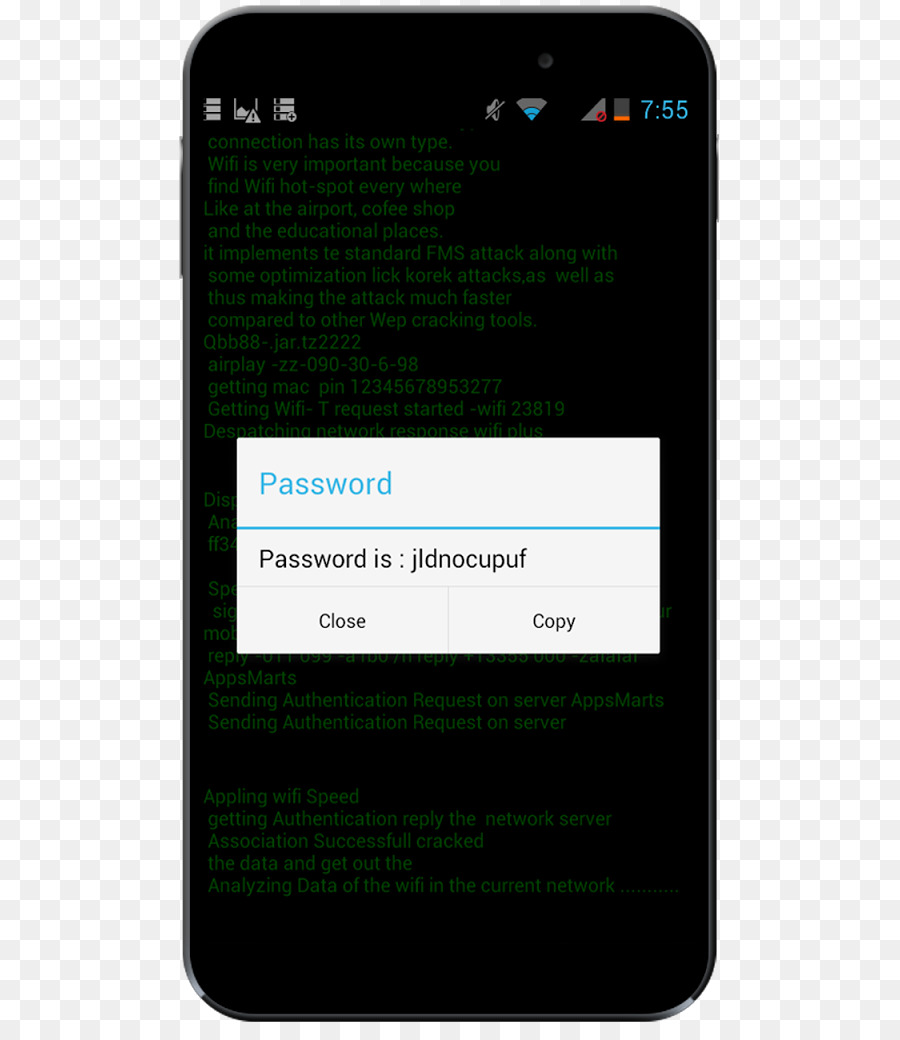 Smartphone-Screenshot Brand Schriftart - Wifi Hack