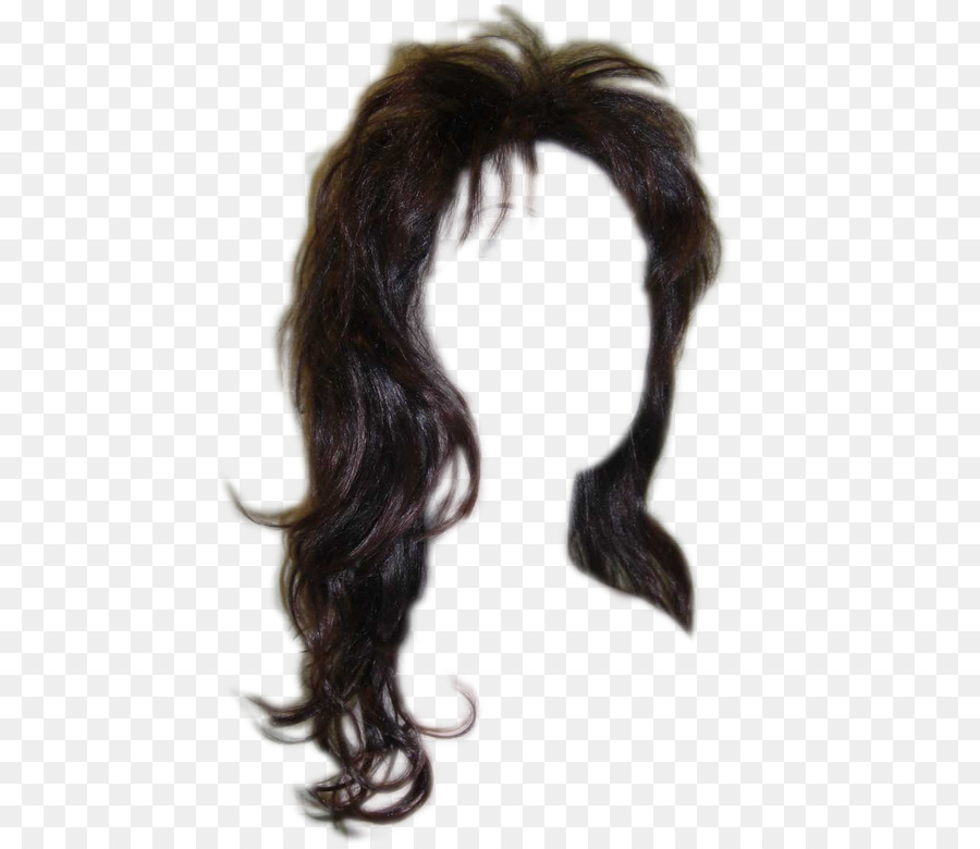 Perücke Lange Haare Capelli Schwarze Haare - kleiner Teufel