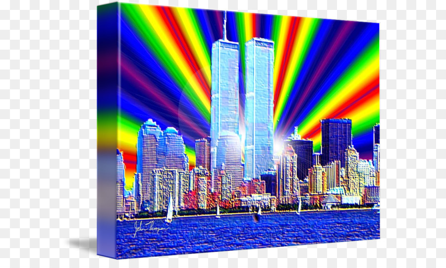 World Trade Center-Canvas print-Digital art Skyline - Twin Tower