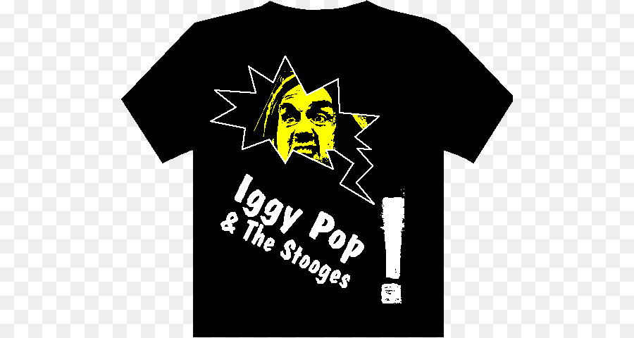 T-shirt Logo Schwarz M Schriftart - Iggy Pop