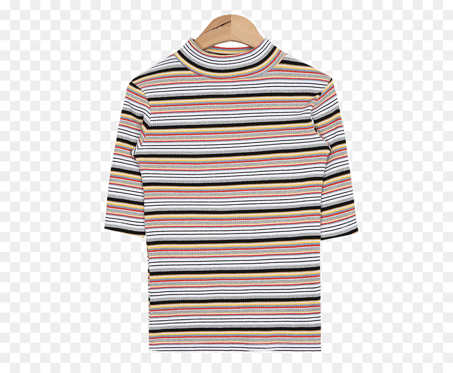 Langarm T shirt mit Langen ärmeln T shirt Kragen Hals - Regenbogen Streifen