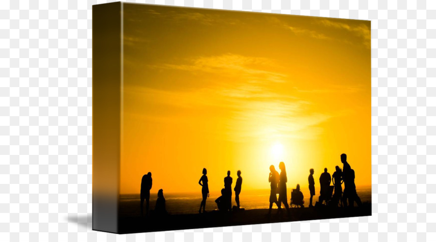 Silhouette di fotografia di Stock, Calore, Cielo plc - spiaggia al calare del sole