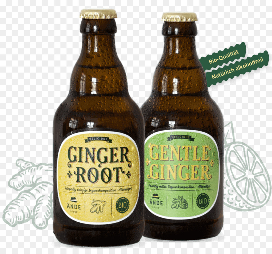 Ände Gmbh, alkoholfreies Ginger Beer Beer bottle - Ingwerwurzel