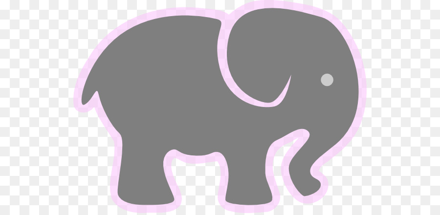 Silhouette Elefante Clip art - grigio elephant clipart