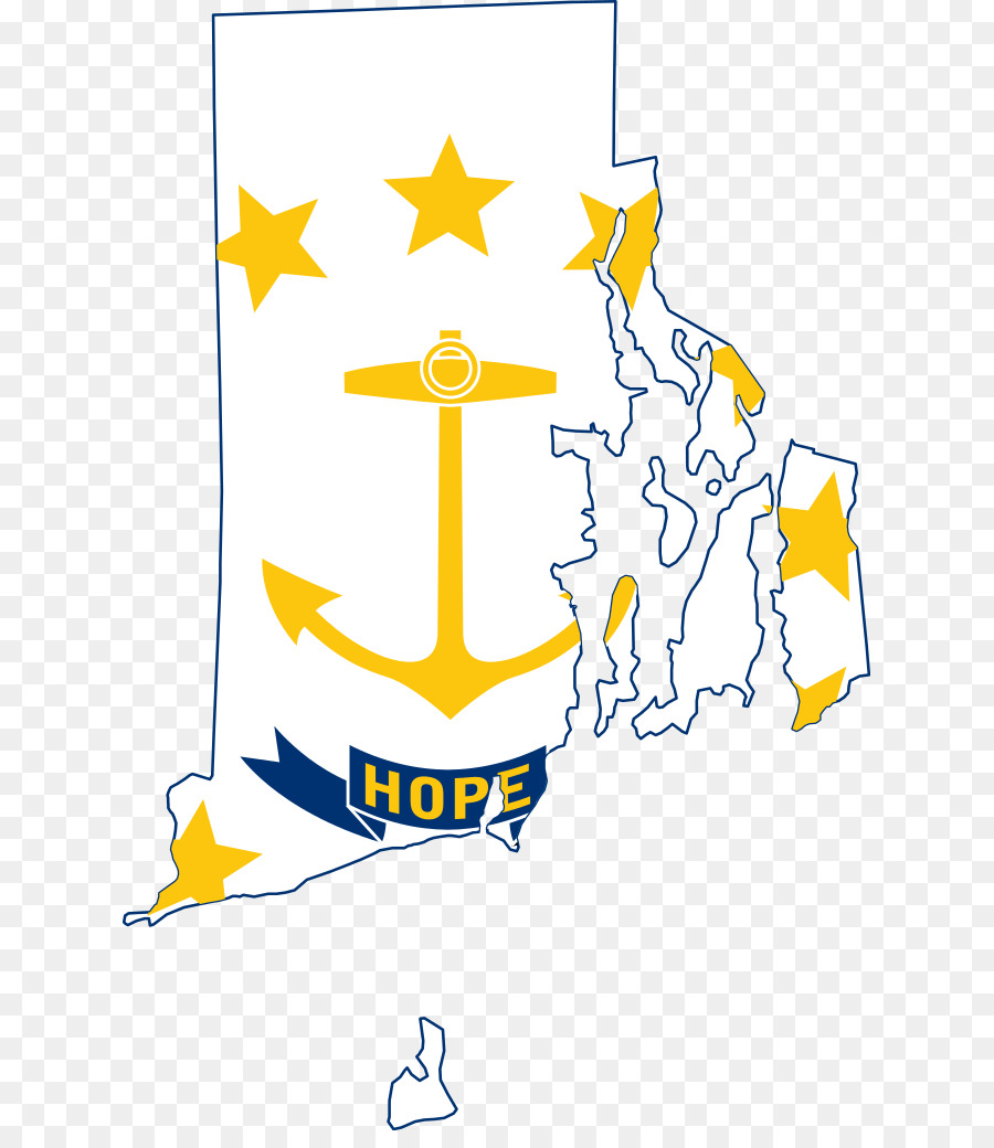 Flagge von Rhode Island Staats Flagge-US-Bundesstaat - Rhode Island