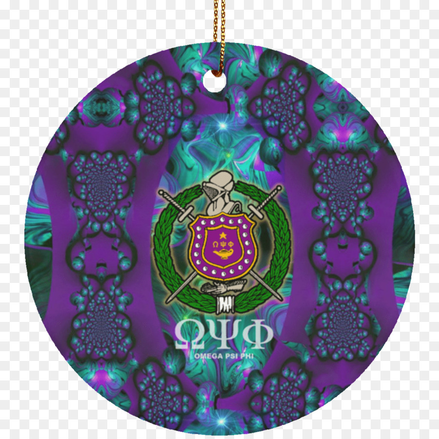 Omega Psi Phi ornamento di Natale Bulldog Ceramica Simbolo - omega psi phi